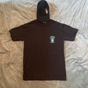 Thrifted dead ale shirt and hat